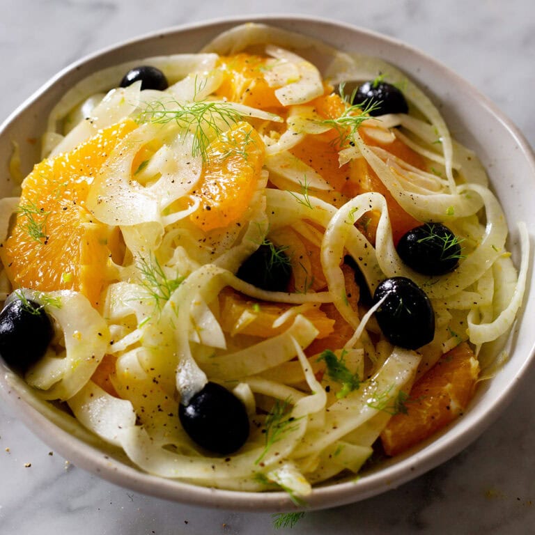 Italian fennel and orange salad recipe.