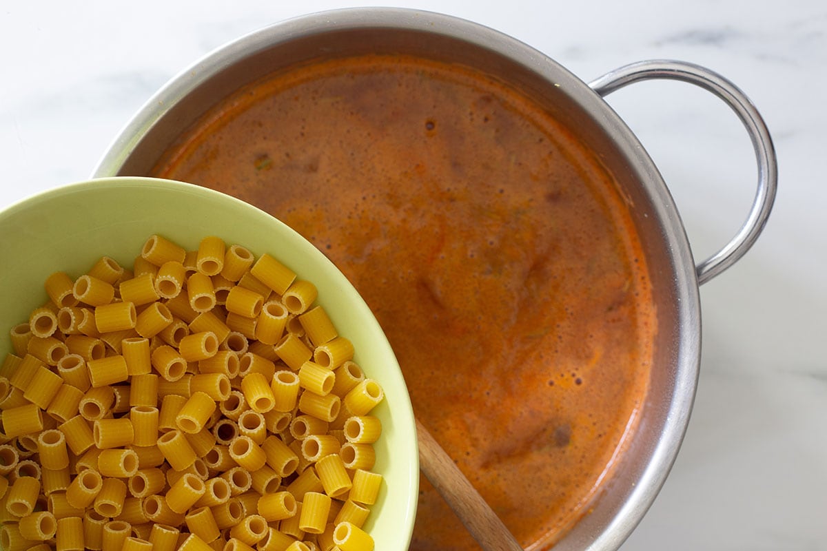 Adding ditalini pasta to the post.