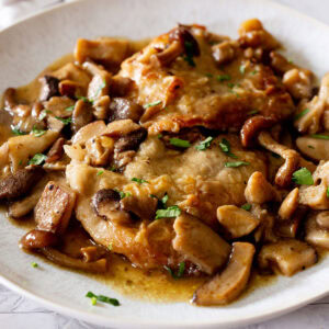 Veal scaloppine ai funghi recipe.